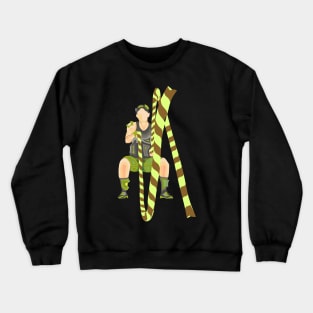 BATTLE ROPING GIRL STYLIZED ART Crewneck Sweatshirt